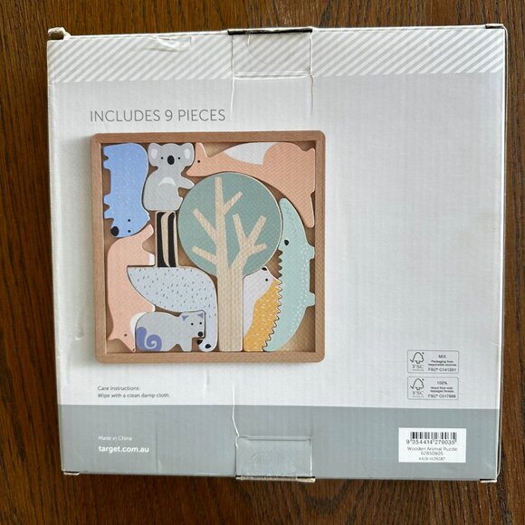 NWOT Australian Animal Wooden Puzzle Koala Kangaroo - Picture 2 of 5